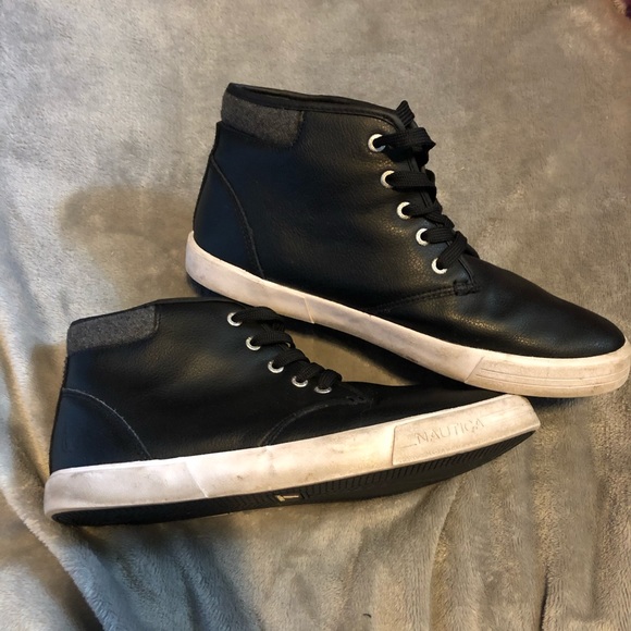 Men’s Nautical black leather shoes size 8.5 - Picture 2 of 10